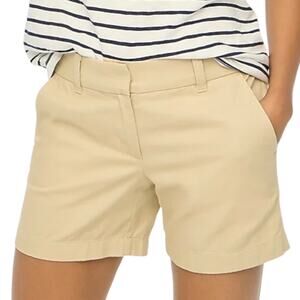 j.crew factory 3.5" classic chino short light khaki h5616 women size 10